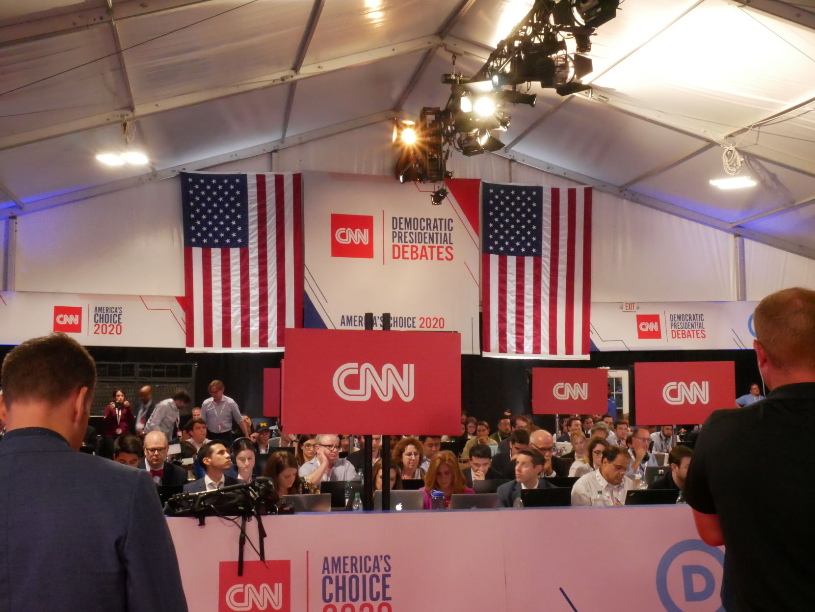 Sights and sounds from night two of the Democratic debate in Detroit